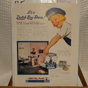 Vintage Dutch Boy Paints Advertisement 1955